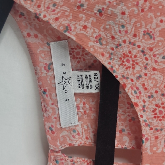 Fever coral peach sleeveles top sz XL - Picture 2 of 11